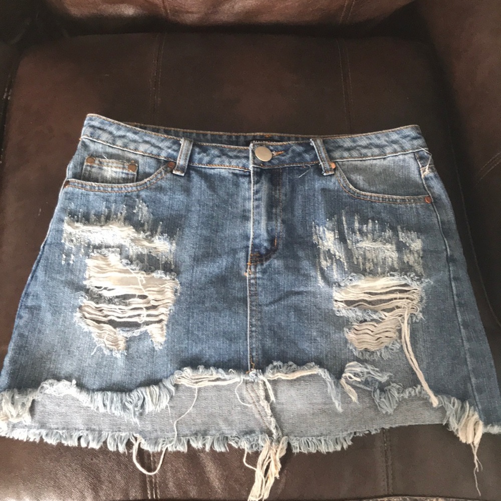 Fashion Nova Jean Skirt